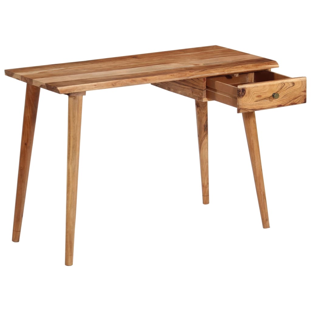 245666 vidaXL Writing Table Solid Acacia Wood 110x50x76 cm - Brown