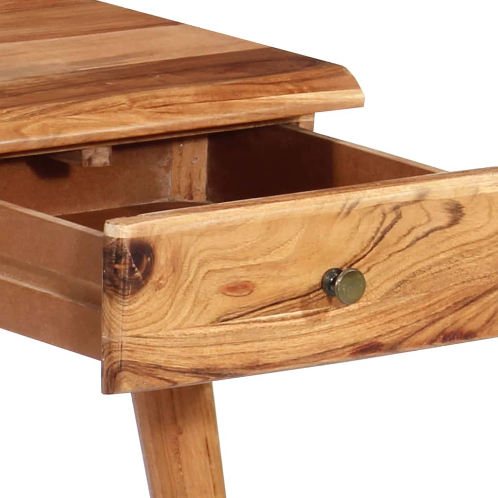 245666 vidaXL Writing Table Solid Acacia Wood 110x50x76 cm - Brown