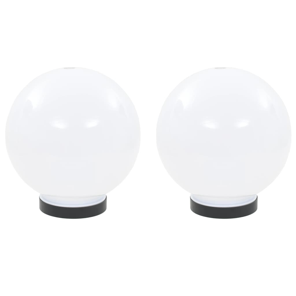 vidaXL LED Bowl Lamps 2 pcs Spherical 20 cm PMMA - White