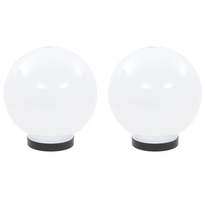 vidaXL LED Bowl Lamps 2 pcs Spherical 20 cm PMMA - White