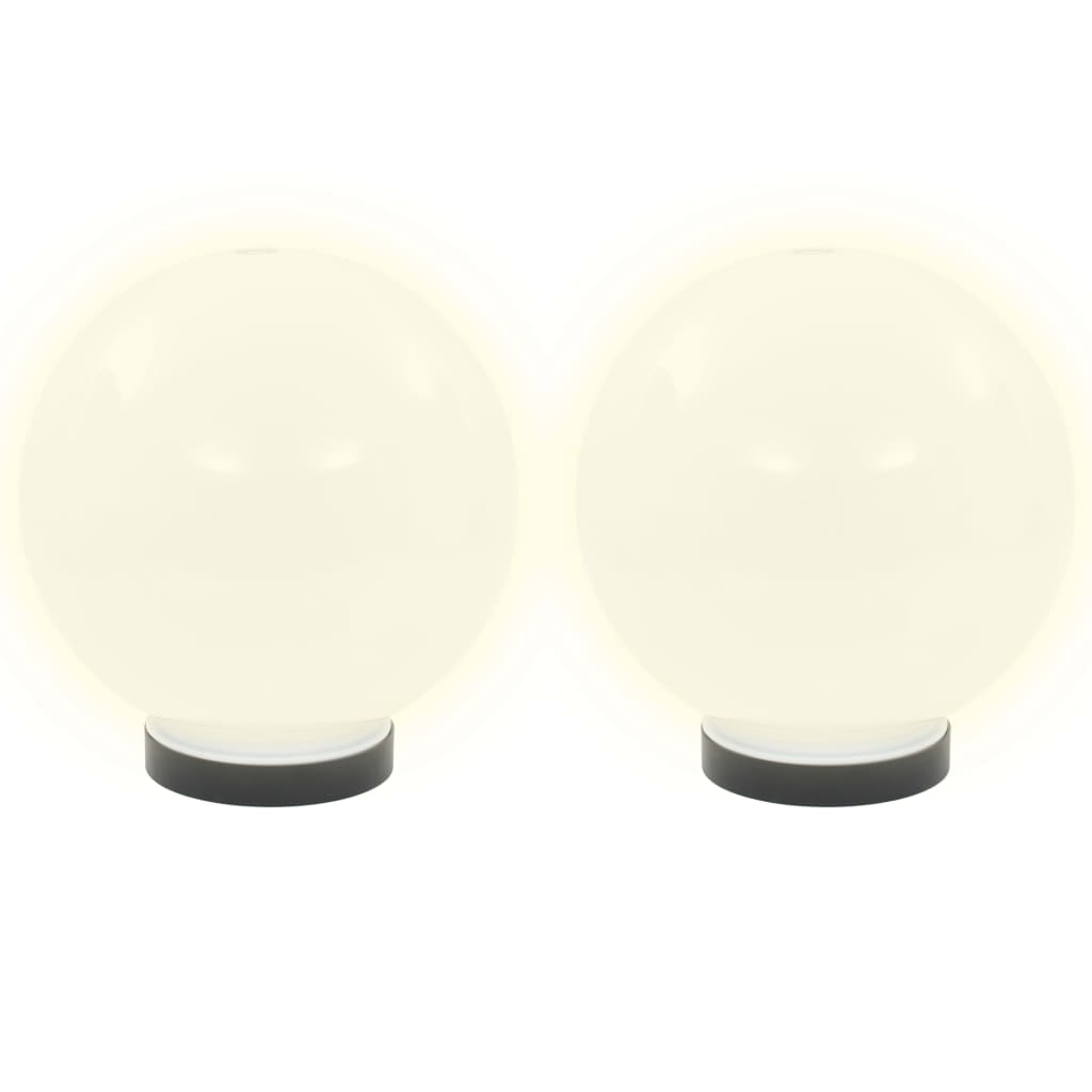 vidaXL LED Bowl Lamps 2 pcs Spherical 20 cm PMMA - White