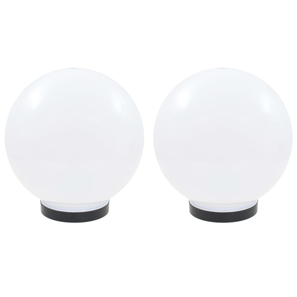 vidaXL LED Bowl Lamps 2 pcs Spherical 25 cm PMMA - White