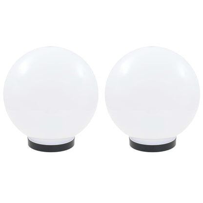 vidaXL LED Bowl Lamps 2 pcs Spherical 25 cm PMMA - White