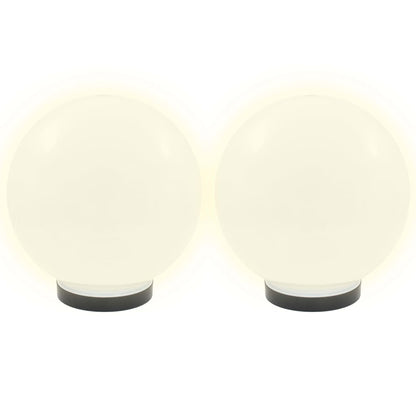 vidaXL LED Bowl Lamps 2 pcs Spherical 25 cm PMMA - White