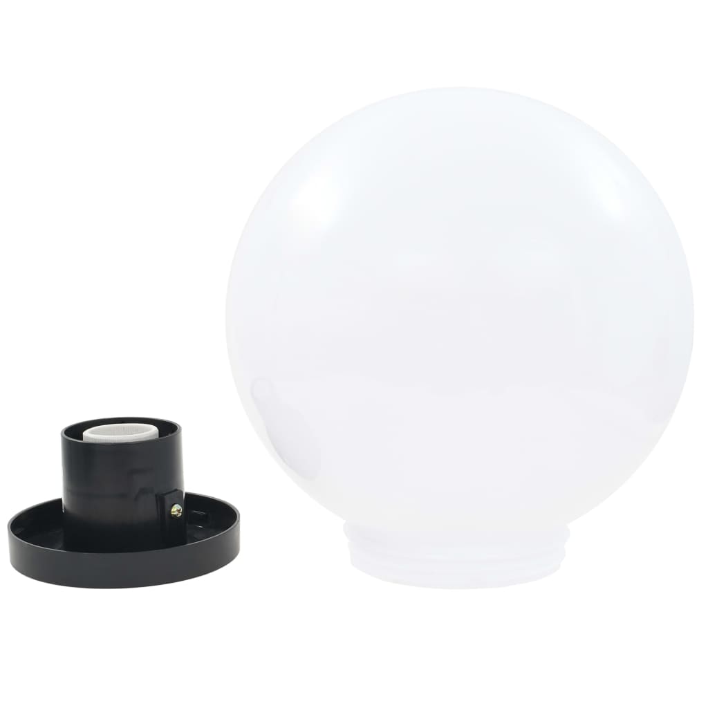 vidaXL LED Bowl Lamps 2 pcs Spherical 25 cm PMMA - White