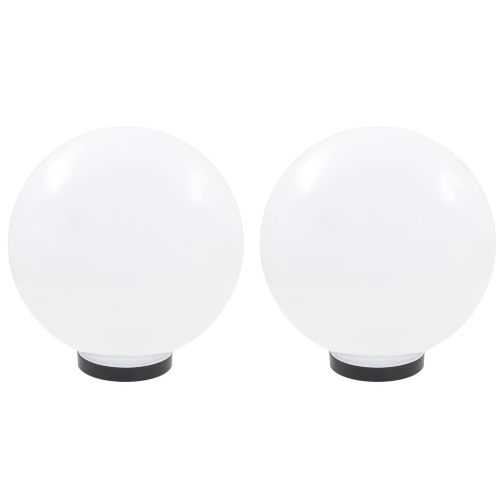 vidaXL LED Bowl Lamps 2 pcs Spherical 30 cm PMMA - White