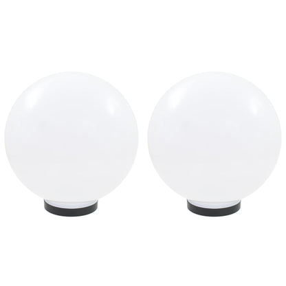 vidaXL LED Bowl Lamps 2 pcs Spherical 30 cm PMMA - White