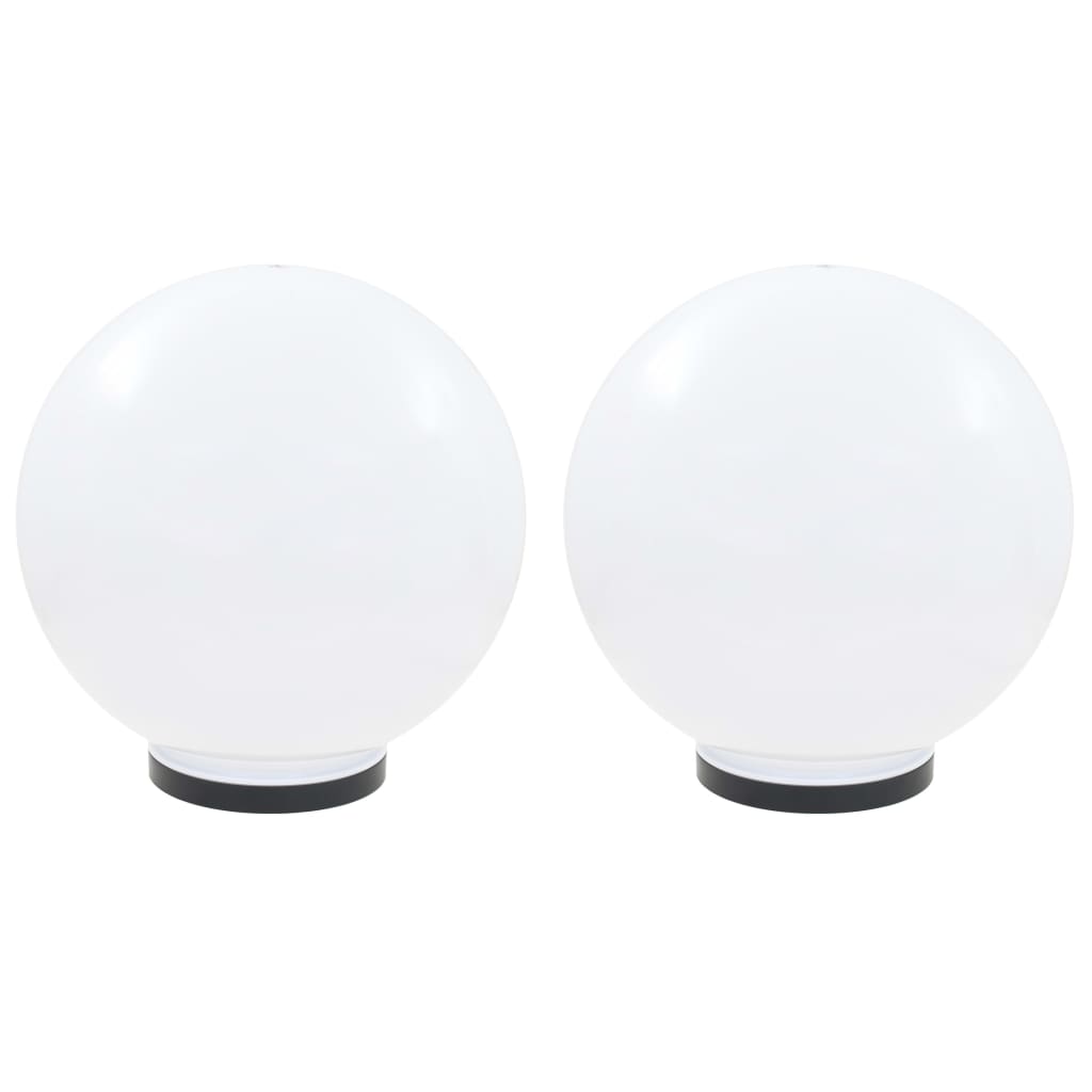 vidaXL LED Bowl Lamps 2 pcs Spherical 40 cm PMMA - White