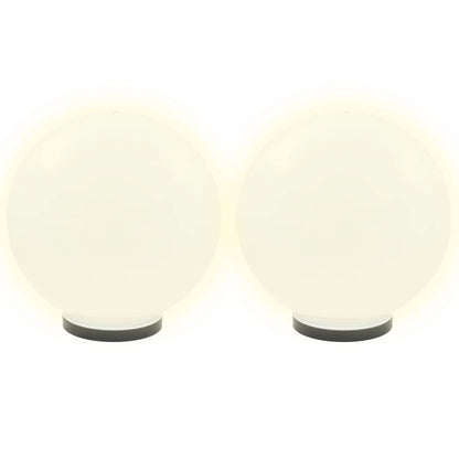 vidaXL LED Bowl Lamps 2 pcs Spherical 40 cm PMMA - White