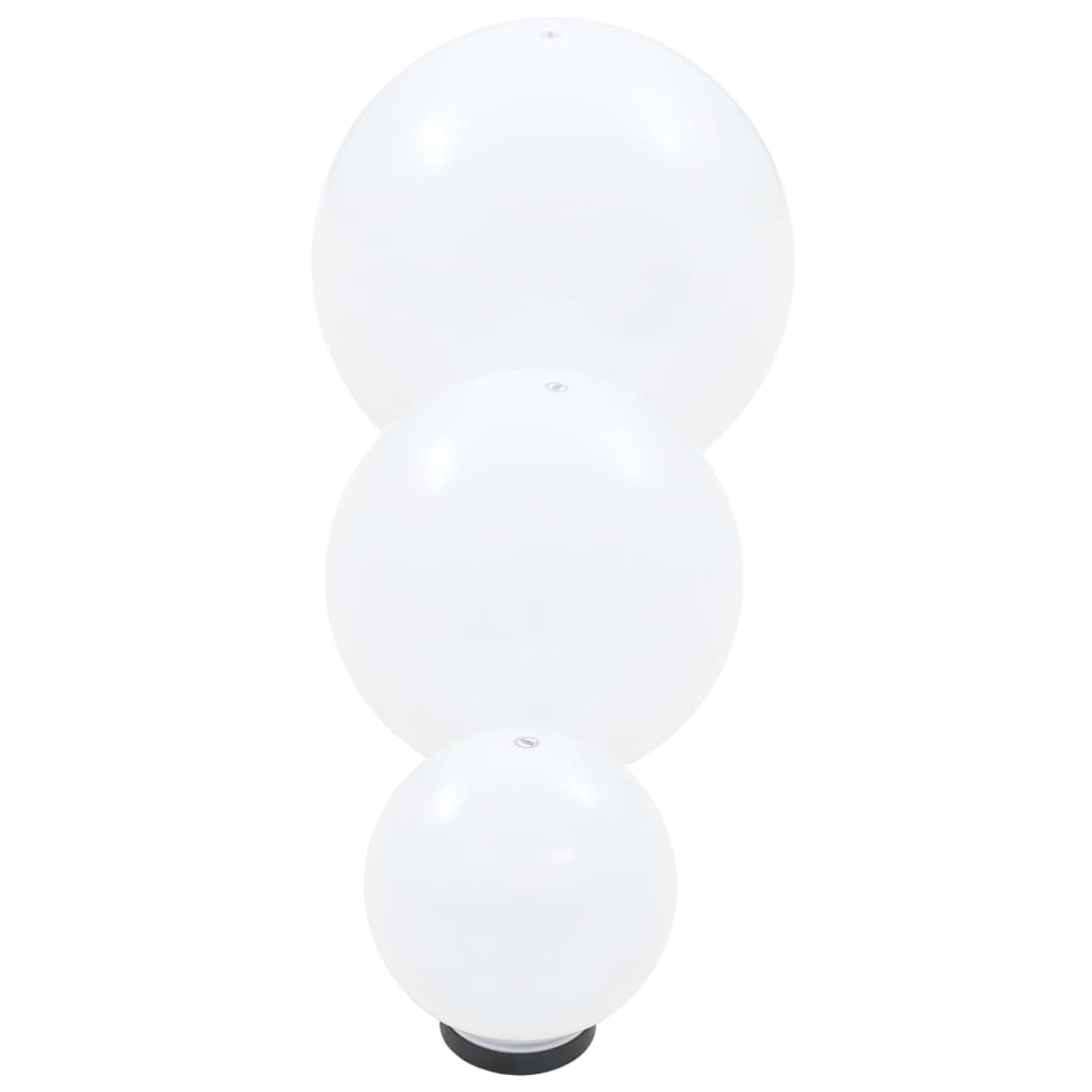 vidaXL LED Bowl Lamp Set 3 Pieces Spherical 20/30/40 cm PMMA - White