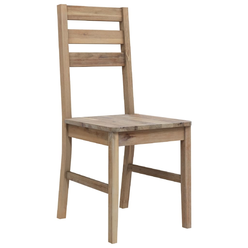 vidaXL Dining Chairs 2 pcs Solid Acacia Wood - Brown - 42 x 49 x 90 cm