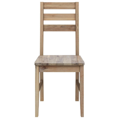 vidaXL Dining Chairs 2 pcs Solid Acacia Wood - Brown - 42 x 49 x 90 cm
