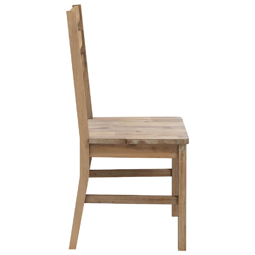 vidaXL Dining Chairs 2 pcs Solid Acacia Wood - Brown - 42 x 49 x 90 cm
