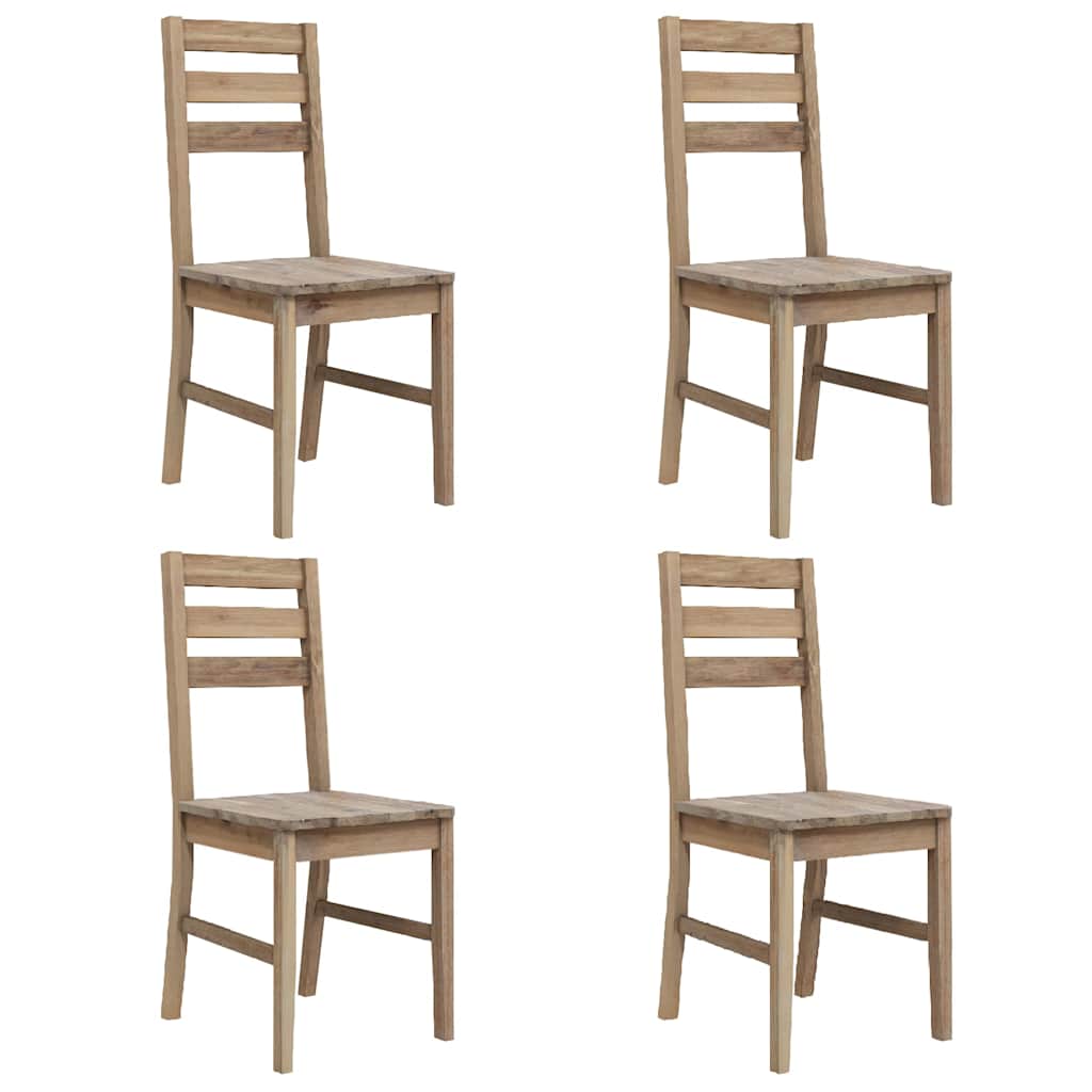 vidaXL Dining Chairs 4 pcs Solid Acacia Wood - Brown - 42 x 49 x 90 cm