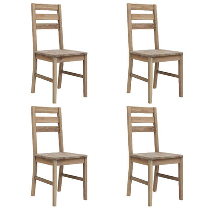 vidaXL Dining Chairs 4 pcs Solid Acacia Wood - Brown - 42 x 49 x 90 cm