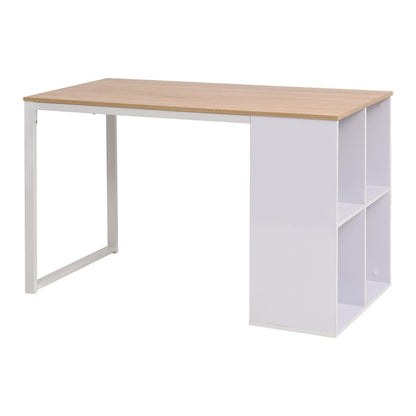 245720 vidaXL Writing Desk 120x60x75 cm Oak and White