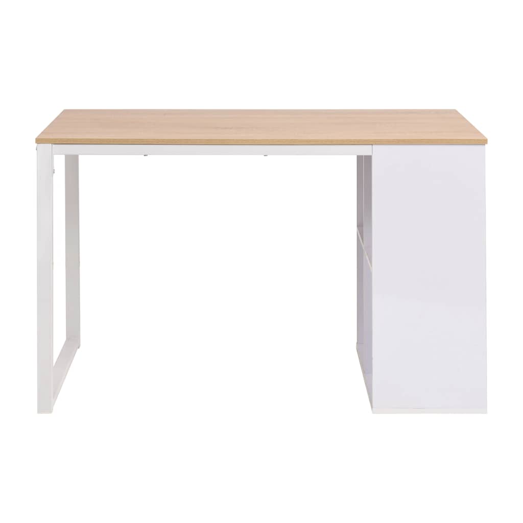 245720 vidaXL Writing Desk 120x60x75 cm Oak and White