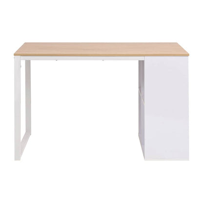 245720 vidaXL Writing Desk 120x60x75 cm Oak and White