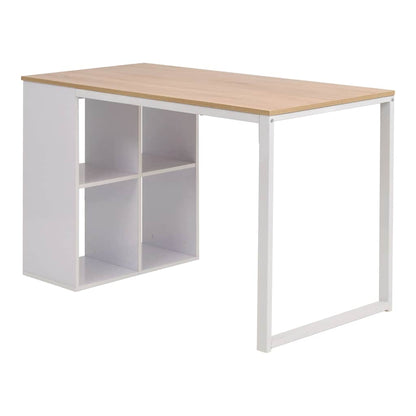 245720 vidaXL Writing Desk 120x60x75 cm Oak and White