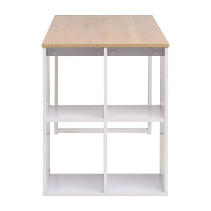 245720 vidaXL Writing Desk 120x60x75 cm Oak and White
