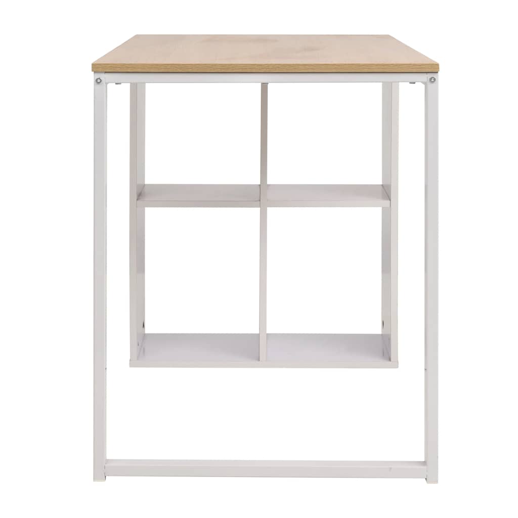 245720 vidaXL Writing Desk 120x60x75 cm Oak and White