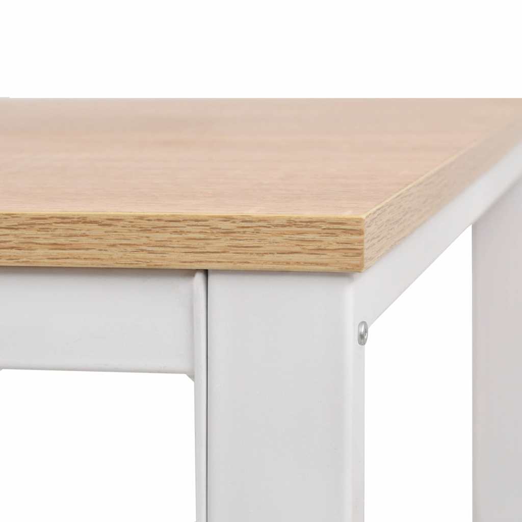 245720 vidaXL Writing Desk 120x60x75 cm Oak and White