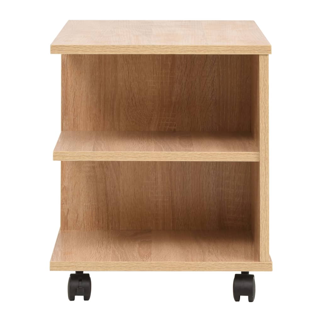 vidaXL Rolling Shelf 50x35x42 cm Oak - Brown