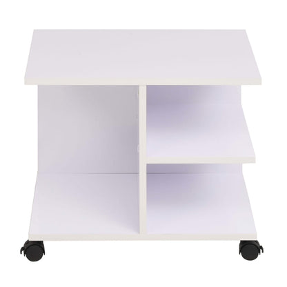 vidaXL Rolling Shelf 50x35x42 cm White