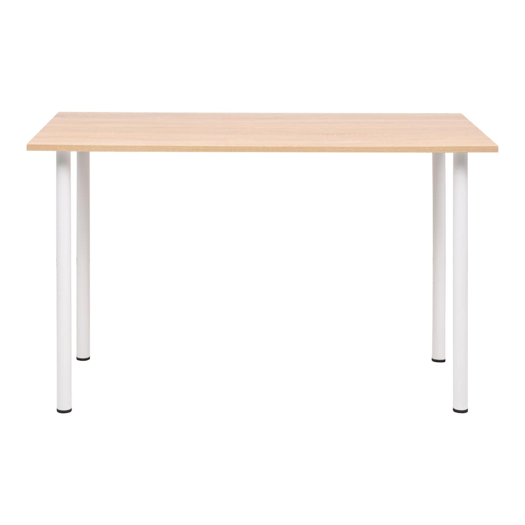 245728 vidaXL Dining Table 120x60x73 cm Oak and White