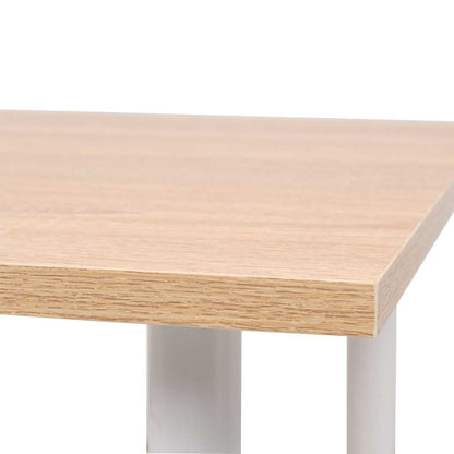 245728 vidaXL Dining Table 120x60x73 cm Oak and White