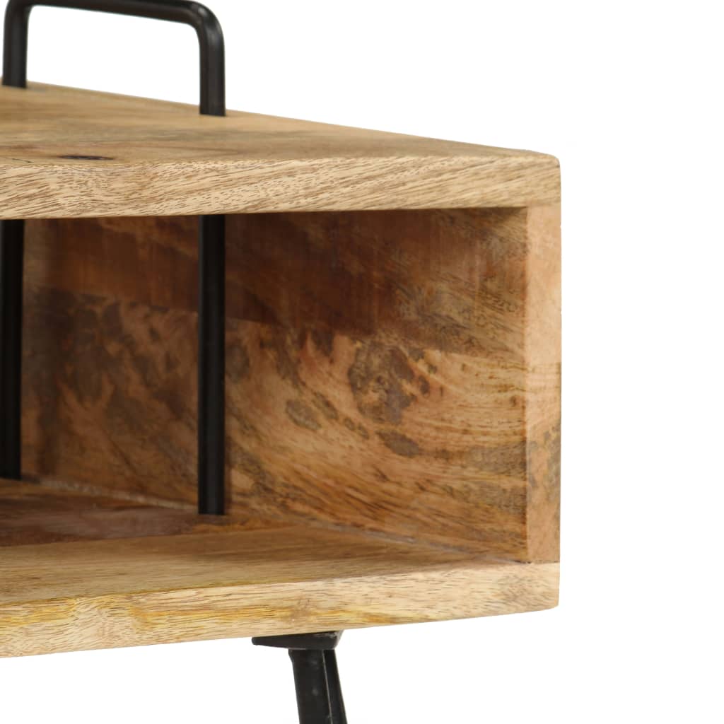 vidaXL Bedside Table Solid Mango Wood 40x34x47 cm - Brown