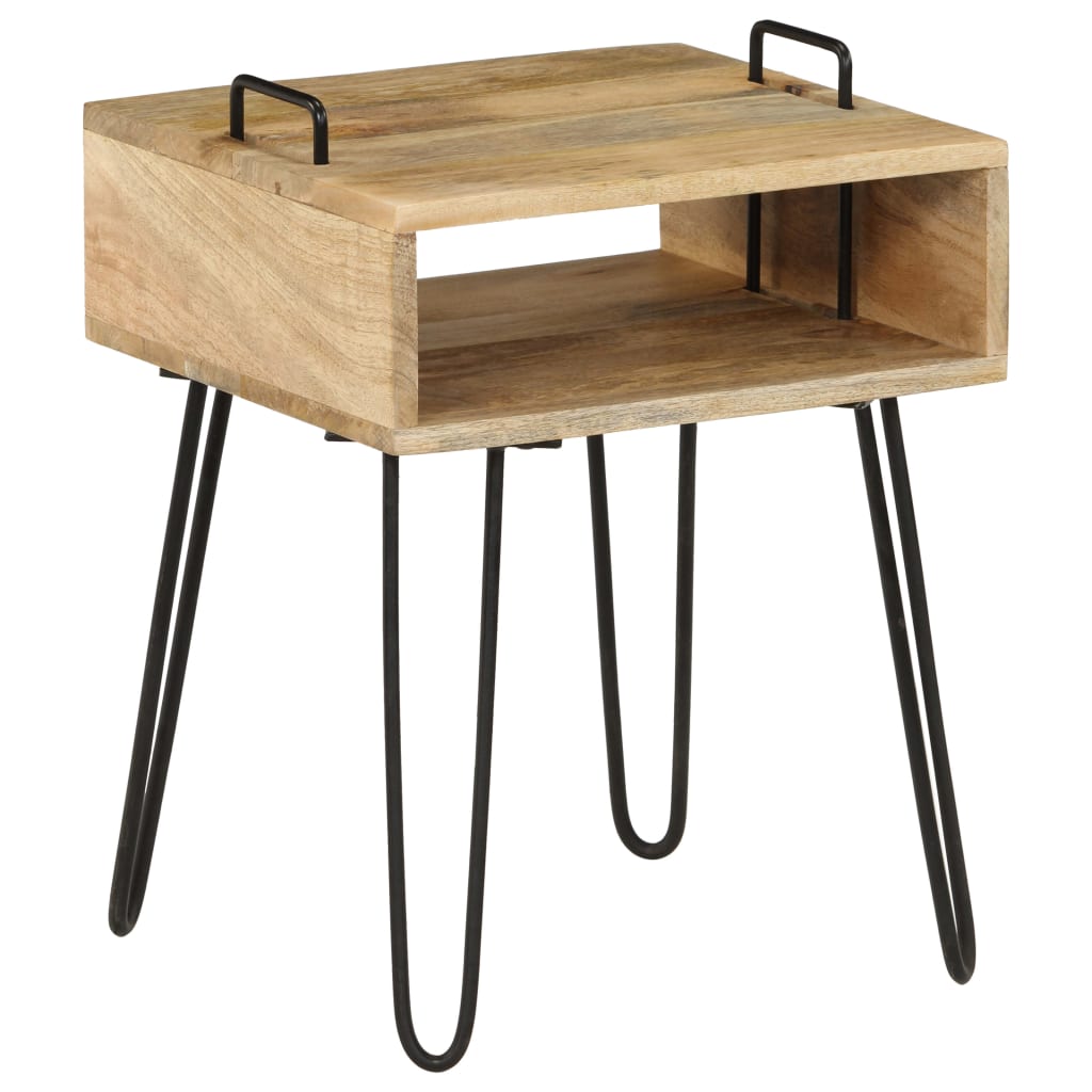 vidaXL Bedside Table Solid Mango Wood 40x34x47 cm - Brown