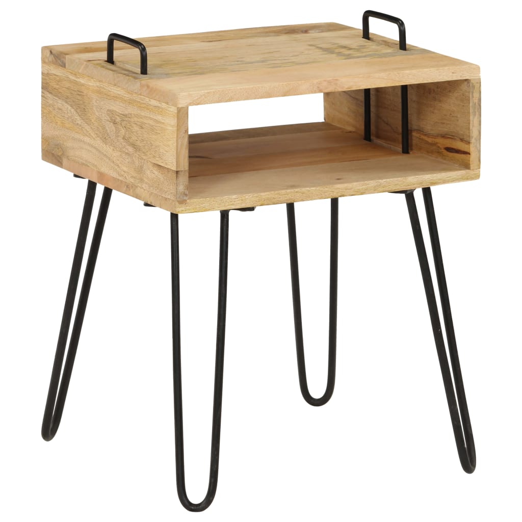 vidaXL Bedside Table Solid Mango Wood 40x34x47 cm - Brown