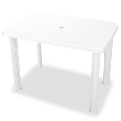 vidaXL Outdoor Table And Chair | White | Plastic | Medium | Foldable
