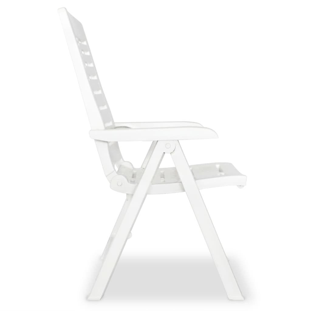 vidaXL Outdoor Table And Chair | White | Plastic | Medium | Foldable