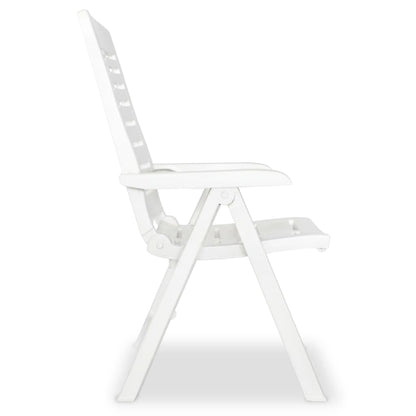 vidaXL Outdoor Table And Chair | White | Plastic | Medium | Foldable