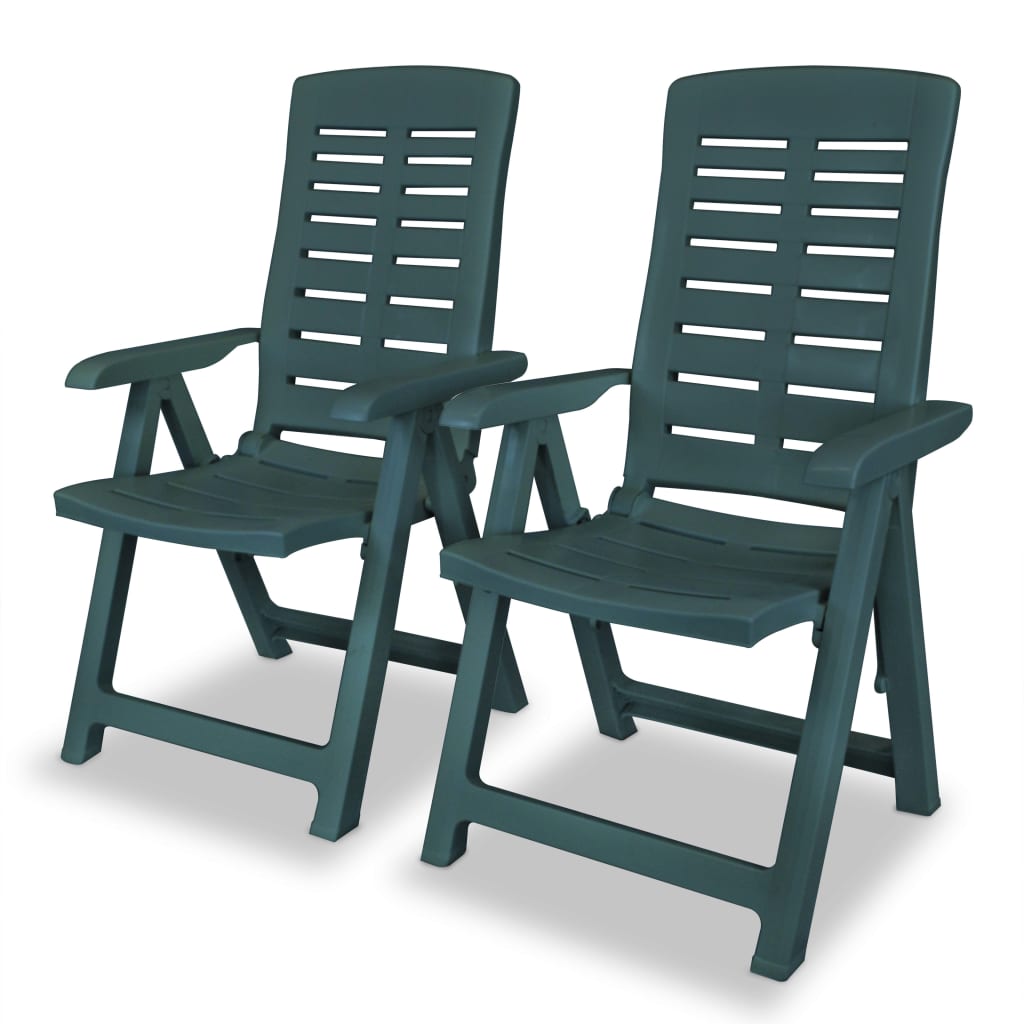 vidaXL Bistro Set | Green | Plastic | Medium | Foldable | Bistro Set