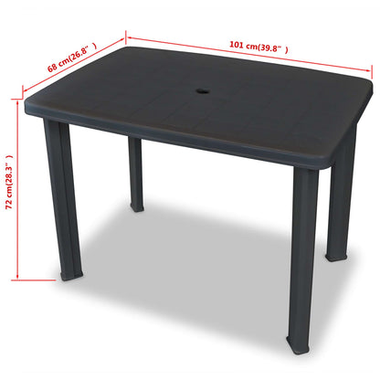 vidaXL Bistro Set | Anthracite | Plastic | Medium | Foldable | Bistro Set