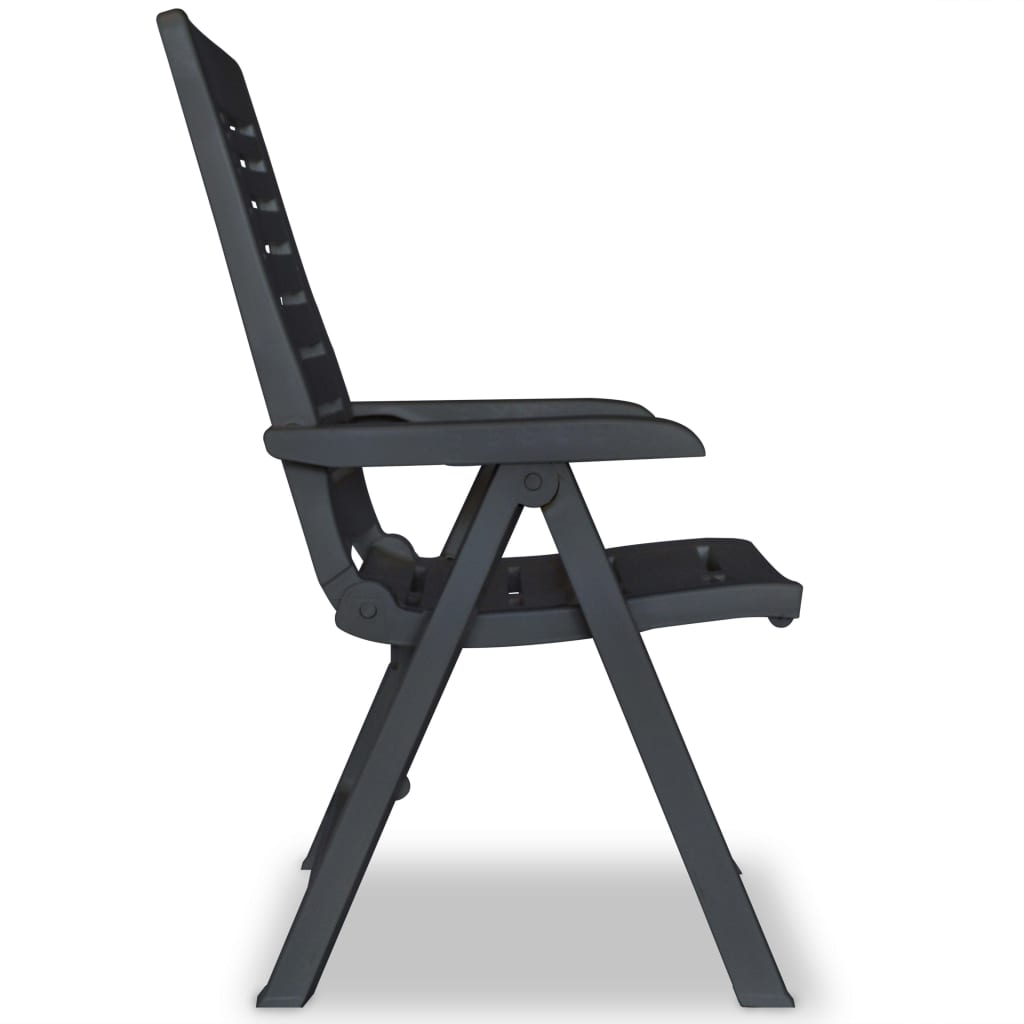vidaXL Bistro Set | Anthracite | Plastic | Medium | Foldable | Bistro Set