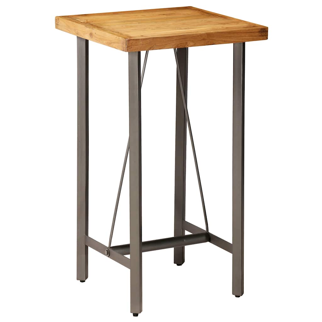 245803 vidaXL Bar Table Solid Reclaimed Teak 60x60x107 cm - Brown