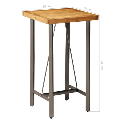 245803 vidaXL Bar Table Solid Reclaimed Teak 60x60x107 cm - Brown