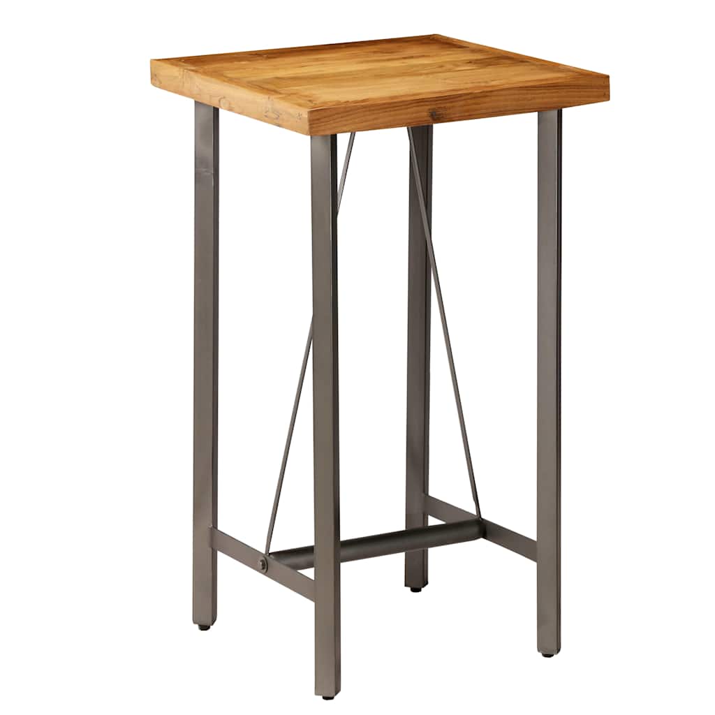 245803 vidaXL Bar Table Solid Reclaimed Teak 60x60x107 cm - Brown