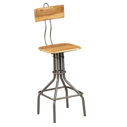 vidaXL Bar Stools 2 pcs Solid Reclaimed Teak Wood - Brown - 41 x 51 x 102 cm