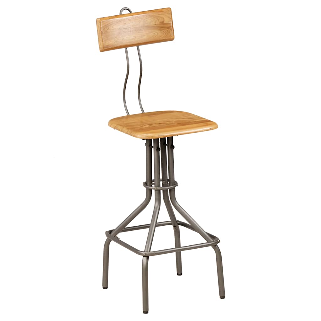 vidaXL Bar Stools 2 pcs Solid Reclaimed Teak Wood - Brown - 41 x 51 x 102 cm