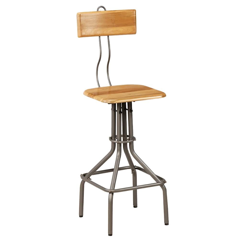 vidaXL Bar Stools 2 pcs Solid Reclaimed Teak Wood - Brown - 41 x 51 x 102 cm