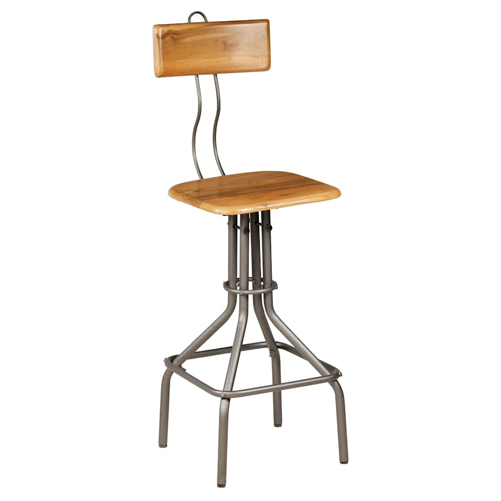 vidaXL Bar Stools 2 pcs Solid Reclaimed Teak Wood - Brown - 41 x 51 x 102 cm
