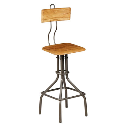 vidaXL Bar Stools 2 pcs Solid Reclaimed Teak Wood - Brown - 41 x 51 x 102 cm
