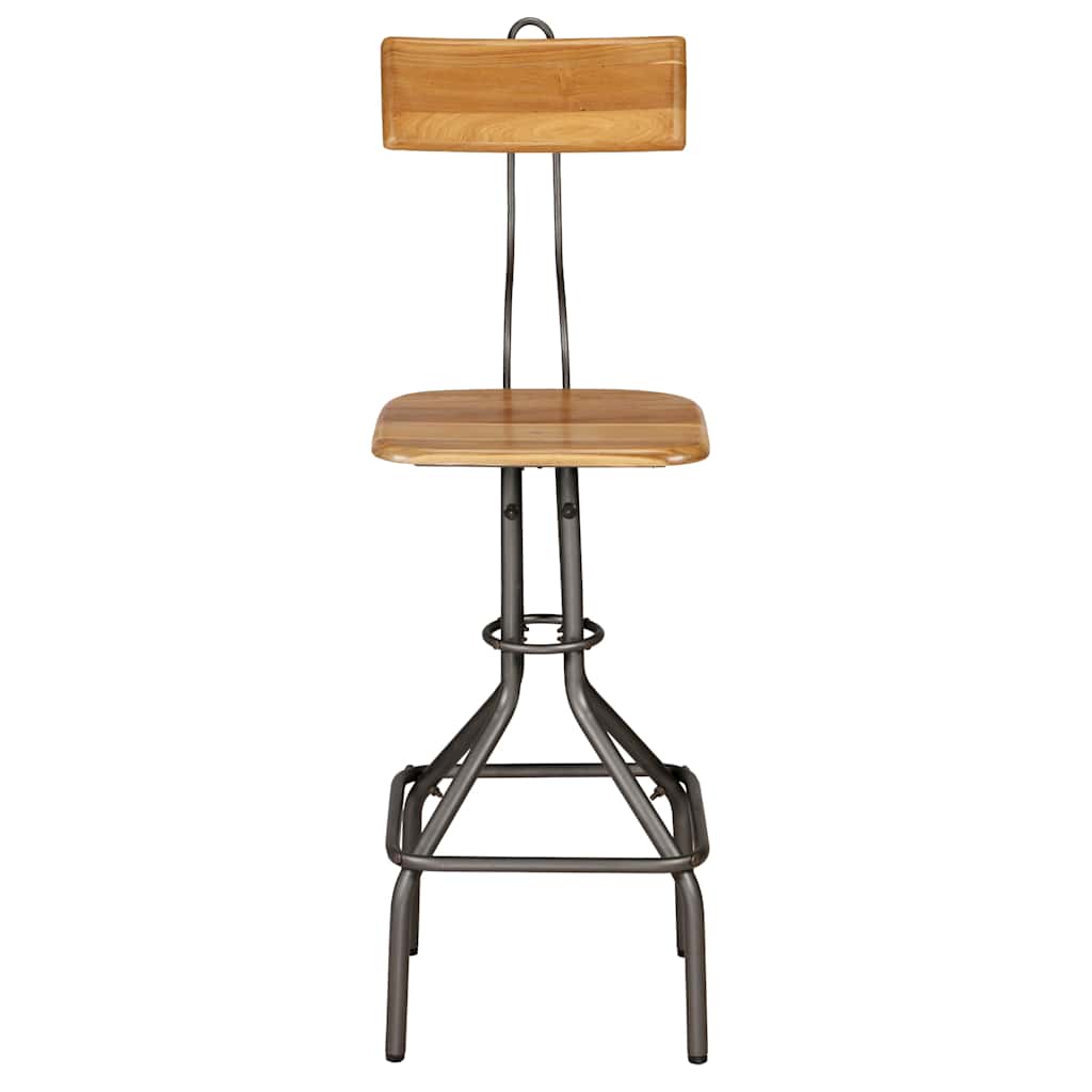 vidaXL Bar Stools 2 pcs Solid Reclaimed Teak Wood - Brown - 41 x 51 x 102 cm