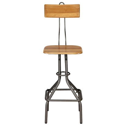 vidaXL Bar Stools 2 pcs Solid Reclaimed Teak Wood - Brown - 41 x 51 x 102 cm