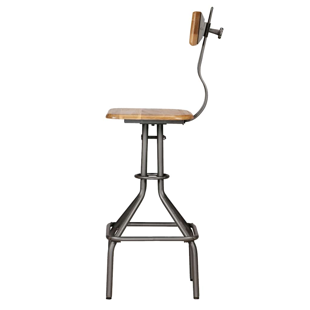 vidaXL Bar Stools 2 pcs Solid Reclaimed Teak Wood - Brown - 41 x 51 x 102 cm
